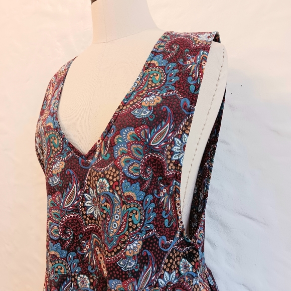 Vintage modest floral pinafore apron dress. Via Sant Andrea. Size 15. Medium. - Picture 10 of 16